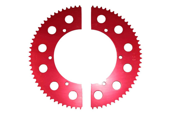 RLV SPR3579 79T Rlv Sprocket, #35 Split, Aluminum, Red Anodized