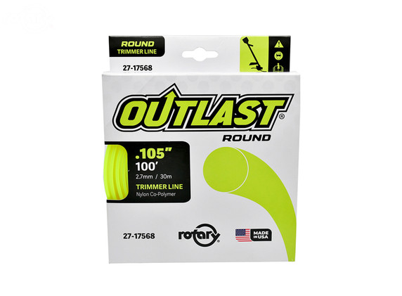 TRIMMER LINE .105 X 100' OUTLAST ROUND YELLOW