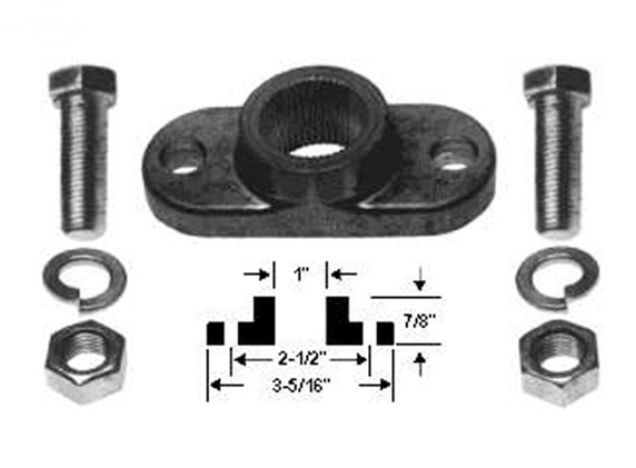 Adaptor Assembly Blade 1" Fits Mtd Splined