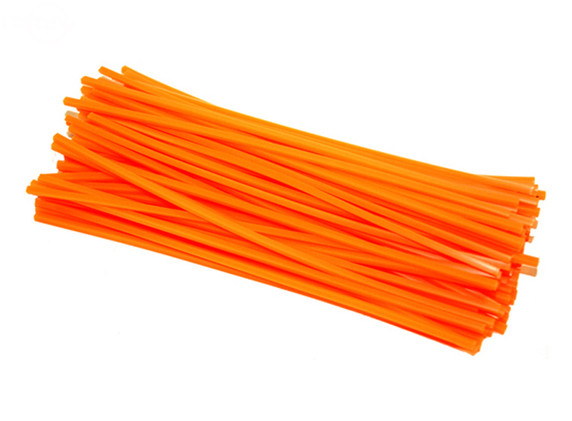 Orange Diamond Cut Professional Trimmer Line .095 X 8" Cut Length (125pc)