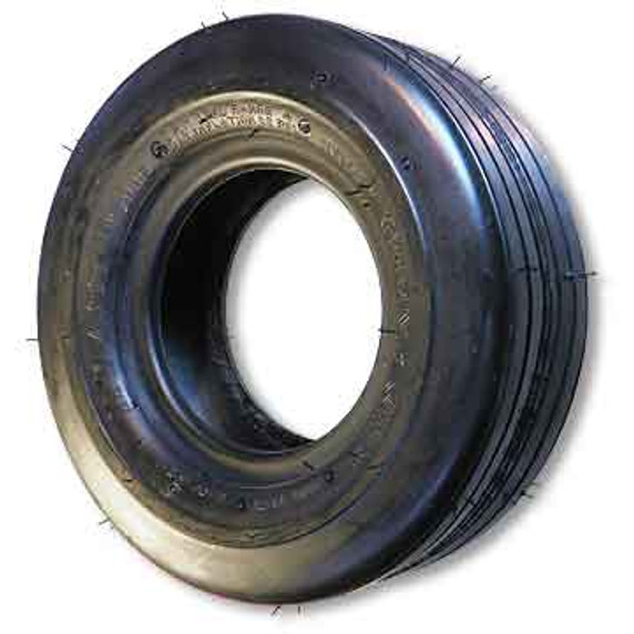13 X 5.00 X 6 Ribbed Tire, 4 Ply, 4.8" Wide, 12.6" OD, Flat Profile, Tubeless