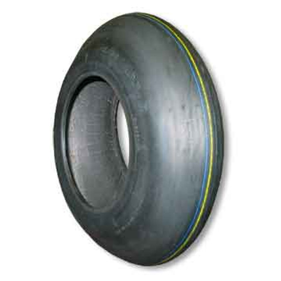 480 X 400 X 8 Slick Tire, 2 Ply, 4.6" Wide, 16.3" OD Tubeless