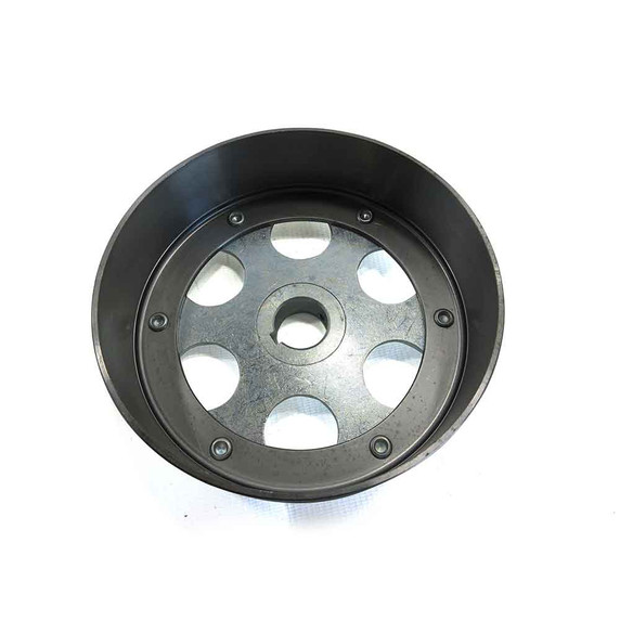 6" Brake Drum, Unplated w/ Riveted Uni-Hub, 1" Bore