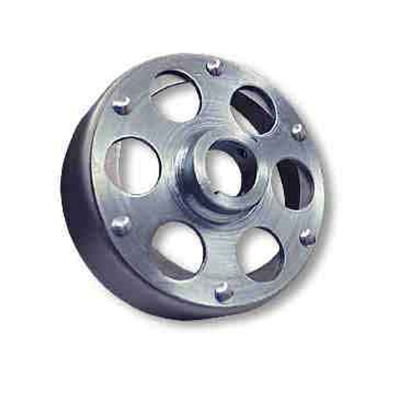 6" Brake Drum,  Unplated w/ Riveted Uni-Hub, 1-1/4" Bore