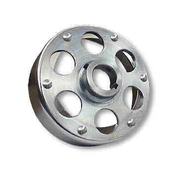 6" Brake Drum, Chrome Plated w/ Riveted Uni-Hub, 1-1/4" Bore