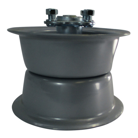 6" Wheel, Steel, Wide, With 5/8" BB Flanged Hub With Bolts