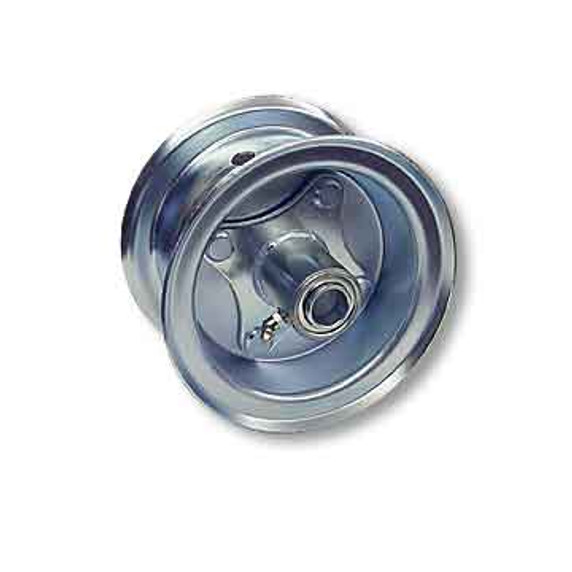 5" Wheel, Steel, Assembly With 3/4" BB Hub, 2 Piece Rim, 3 7/8" Wide