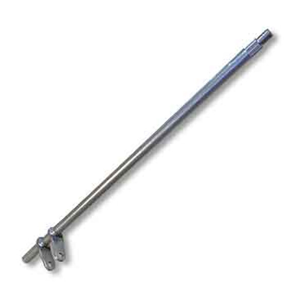 Splined Steering Shaft, 5/8" OD with Snap Ring & Welded Pitman Arms, 25" Length