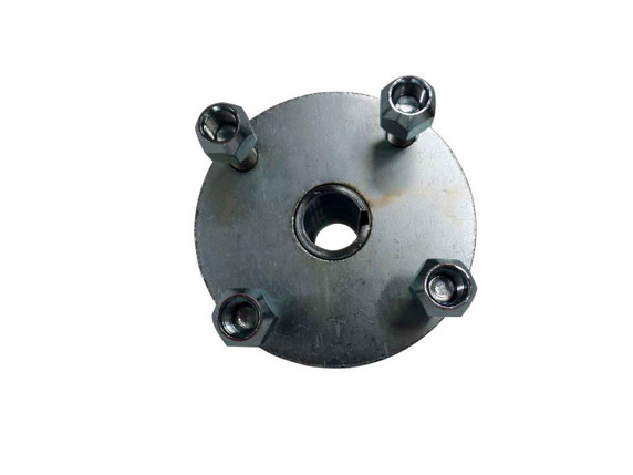 Wheel Hub, Zinc Plated Steel, With 1/4" Keyway For 1" Live Axle (No Step)