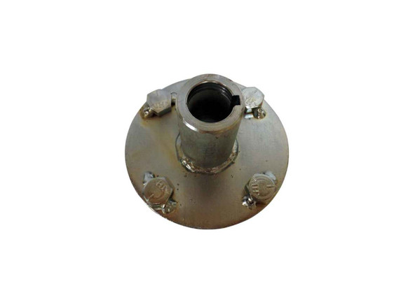 Wheel Hub, Zinc Plated Steel, With 1/4" Keyway For 1" Live Axle (No Step)
