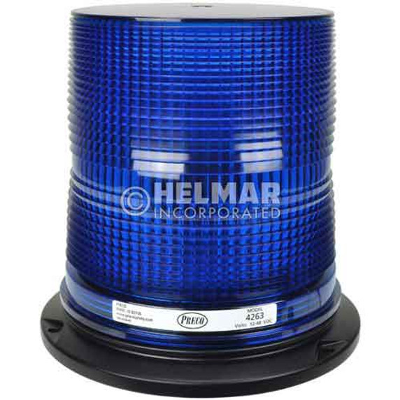 4263B Preco 6" Double Flash Blue Strobe Light, 12-48V