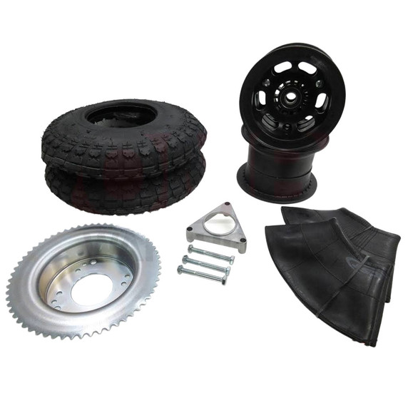 5" AzusaLite Wheel Package - Universal Tire - 60 Tooth Sprocket