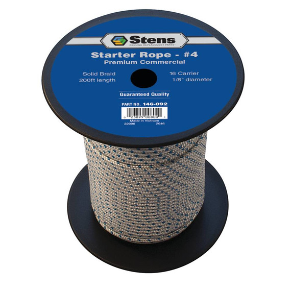 200' Solid Braid Starter Rope / #4 Solid Braid