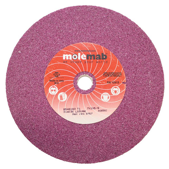 Blade Grinding Wheel / 7" x 1" x 5/8" 36 grit Ruby