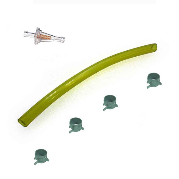 2'  1/4" Yellow Fuel Line Hose Clamp Filter