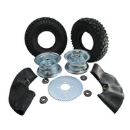 2 Pack – 4.10/3.50-5 Stud Tires By Cheng Shin (CST) – For Go Karts & Vintage Mini Bikes