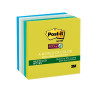 Post-it Recycled Super Sticky Notes Bora Bora 76x76mm 5 Pack 654-5SST