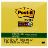 Post-it Recycled Super Sticky Notes Bora Bora 76x76mm 5 Pack 654-5SST