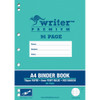 Writer Premium A4 96pg Binder Book 8mm Ruled + Margin