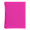 Marbig Refillable Display Book A4 20 Pocket Translucent Pink
