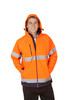 HI Vis Hooded Soft Shell Hooded Jacket