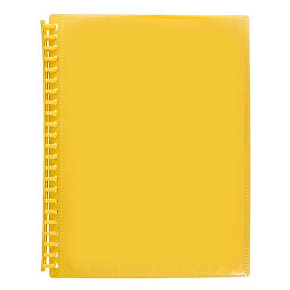 Marbig Refillable Display Book 20 Pocket Insert Cover Yellow