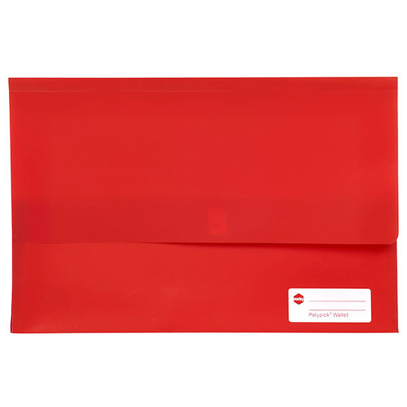 Marbig Polypick Foolscap Document Wallet Red