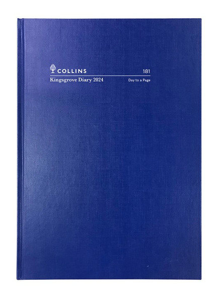 Collins Kingsgrove Diary 2024  A5 Day To Page  Blue