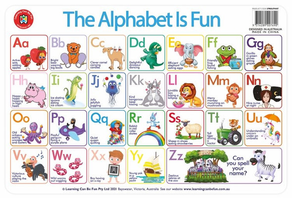 Learning Can Be Fun - Alphabet is Fun Placemat