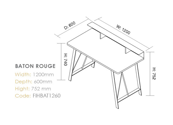 Sylex Baton Rouge Computer Desk