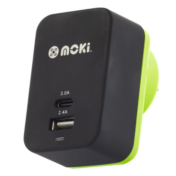Moki Wall Charger Plus - USB + Type-C Rapid Charge