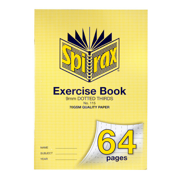 Spirax 115  Exercise Book A4 64 Page 9mm Ruled