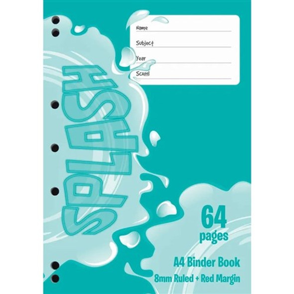 Splash A4 Binder Book 64pg, Splash binder books
