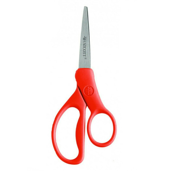 Westcott Kids Antimicrobial 152mm (6") Blunt Tip Scissor RedHandle