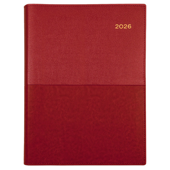 Collins Vanessa Diary A4 Week To view 2026 Red