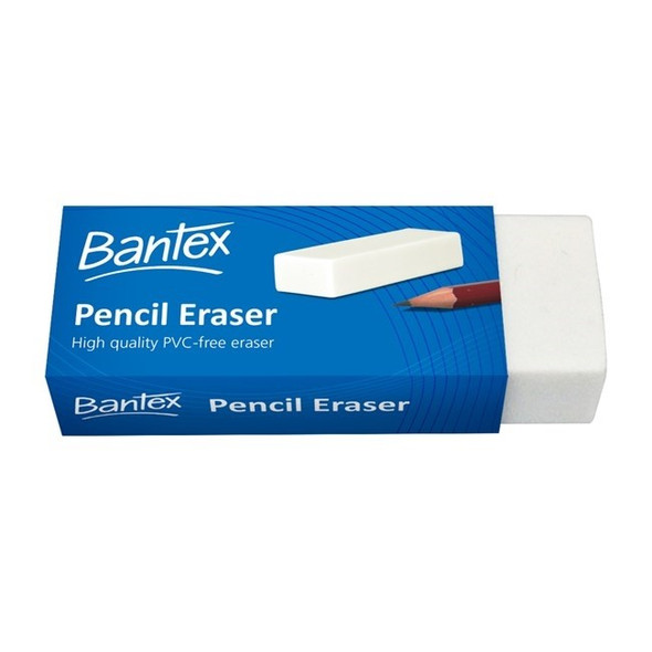 Bantex Eraser Pencil White - Large 60x20x12mm