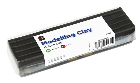 Modelling Clay 500gm Black Cello Wrapped