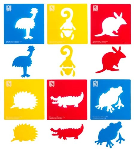 Educational Colours Australian Animals Series #2 Stencil Set 6