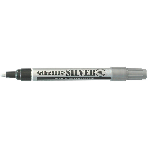 Artline 900 Metallic Permanent Marker 2.3mm Bulletin Nib Silver