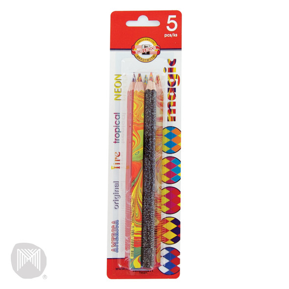 Koh-I-Noor Magic Pencils Card Of 5