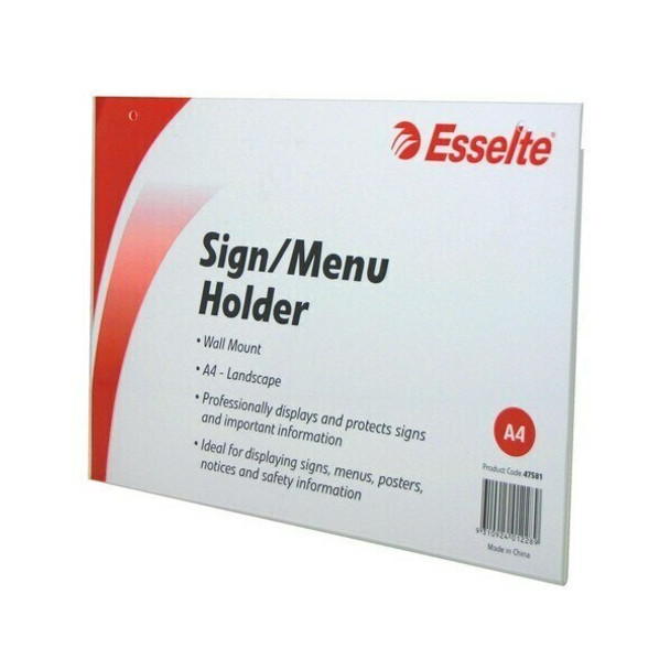 Esselte Sign/Menu Holder 2 Sided Landscape A3