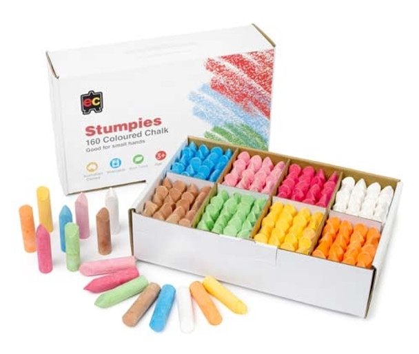 Educational Colours Stumpies Chalk 160pcs School Pack