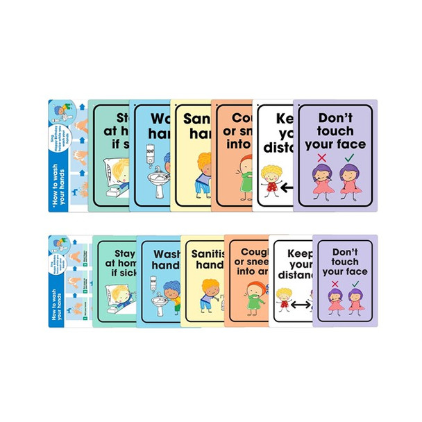 Durus School Wall Signs Assorted Pack7 with Teaching Cards