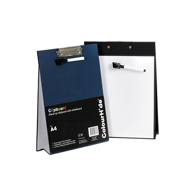 Colourhide Clipboard A4 With Marker And Eraser Navy