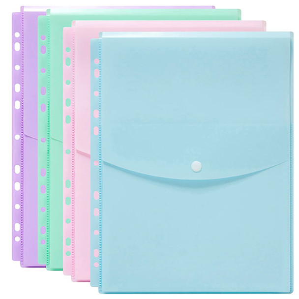 Marbig Binder Wallet A4 Top Open Pastel - Assorted