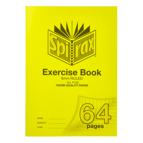 Spirax P106 Exercise Book A4 48 Page 8mm Ruled
