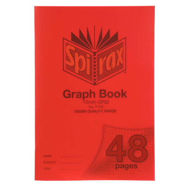 Spirax P130 10mm Grid Book A4 48pg