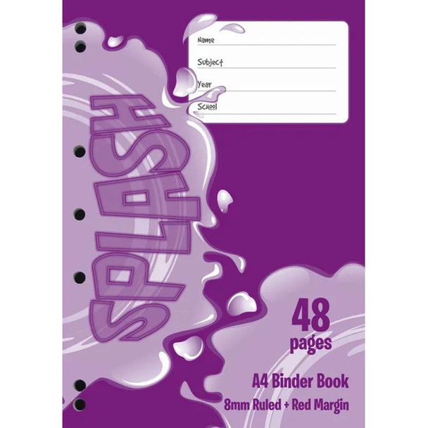 Splash A4 Binder Book 96pg, Splash binder books