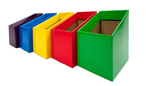 Book Boxes Pack 5 Assorted Colours