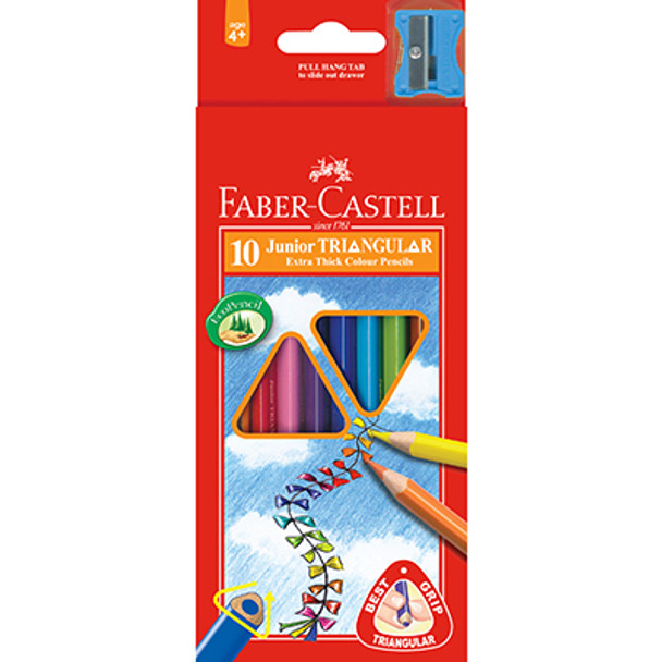 Faber-Castell 
Faber-Castell Junior Triangular Colour Pencil Box 10